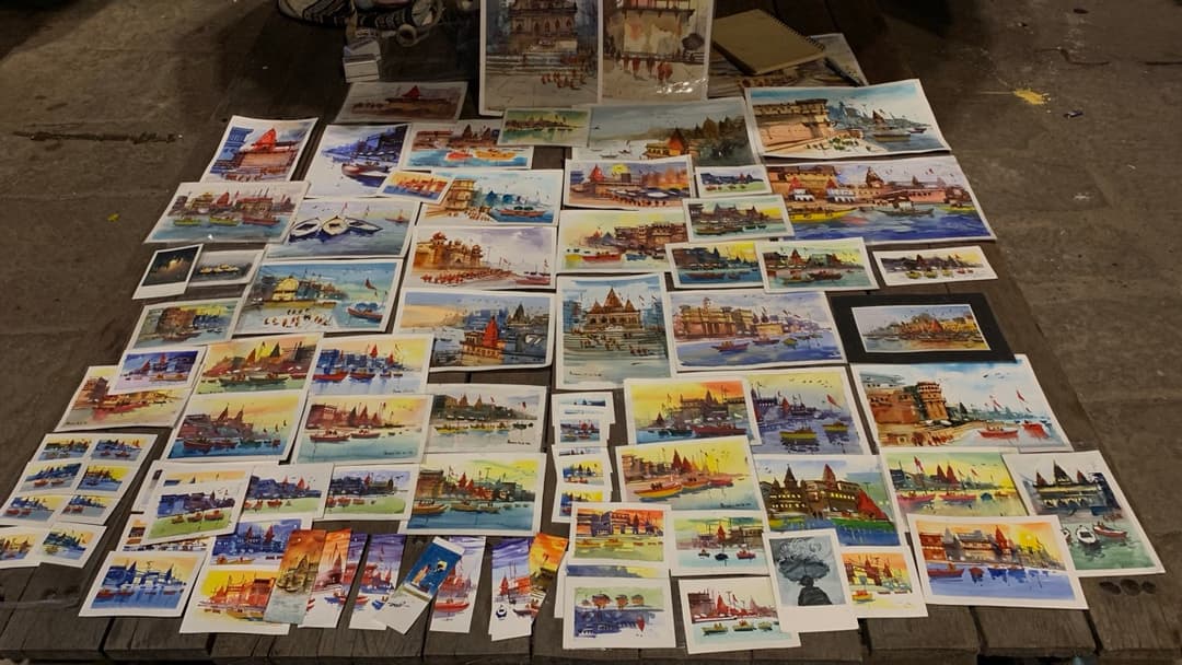 Watercolours at the ghats