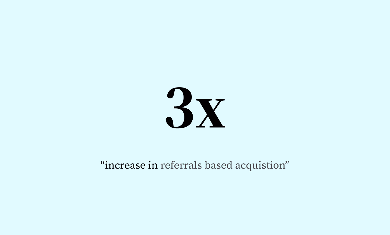 Increased user engagement with the referral program