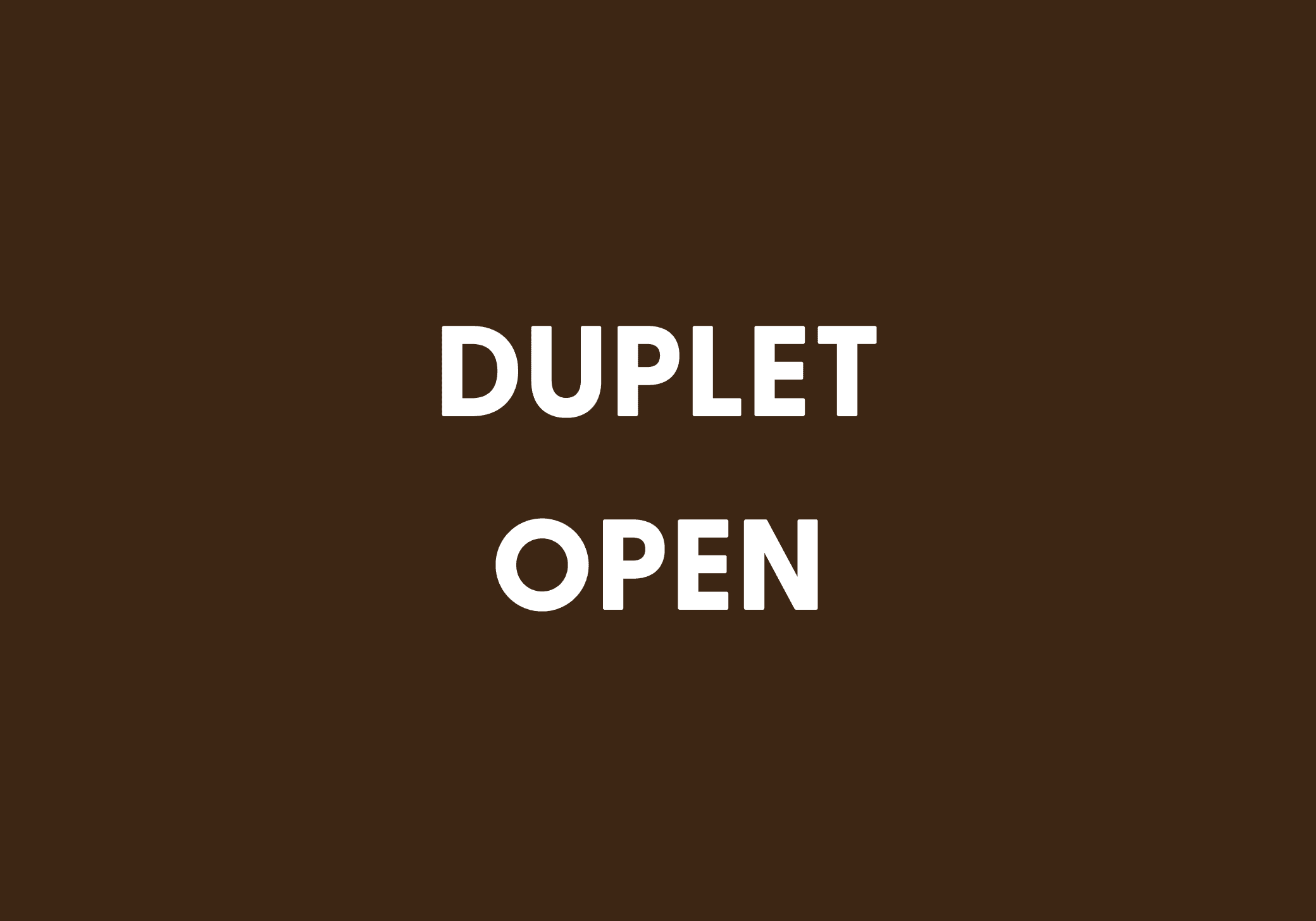Duplet Open typeface cover