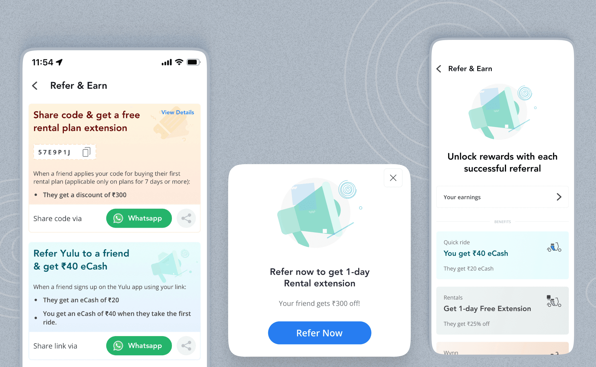 The referral system before the redesign.